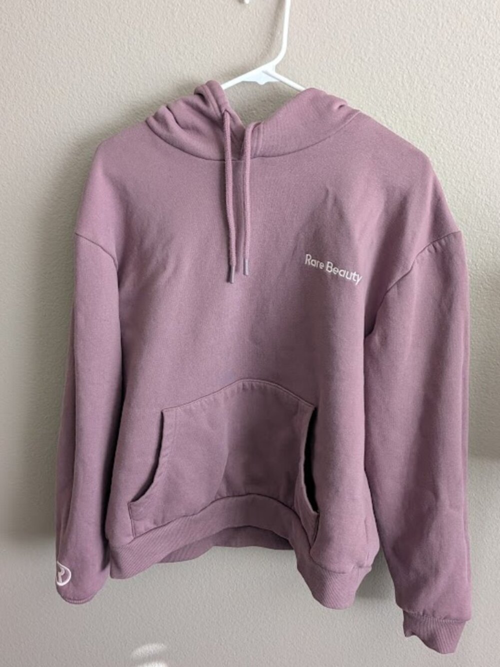 Rare Beauty Mauve Pink Cropped Hoodie Activewear Selena Gomez Brand Merch Size L
